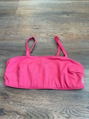 Free People Movement Bandeau Popover Sports Bra Cutout Back Rosy Pink Size Small